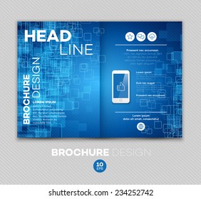 Template for brochure. Vector illustration