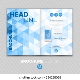 Template for brochure. Vector illustration