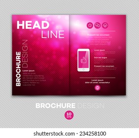 Template for brochure. Vector illustration