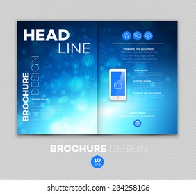 Template for brochure. Vector illustration
