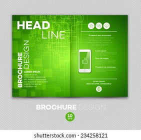 Template for brochure. Vector illustration