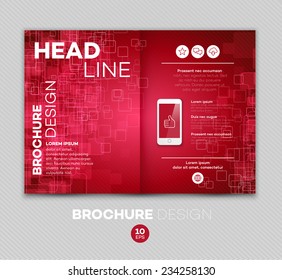 Template for brochure. Vector illustration
