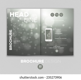 Template for brochure. Vector illustration