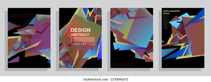 Template brochures, flyers, business presentations. Modern flat line style, layout in A4 size. Trendy abstract background. Geometric science or technology pattern. Graphic design