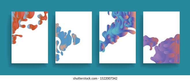 Template brochures, flyers, business presentations. Modern flat line style, layout in A4 size. Trendy abstract background. Geometric science or technology pattern. Graphic design
