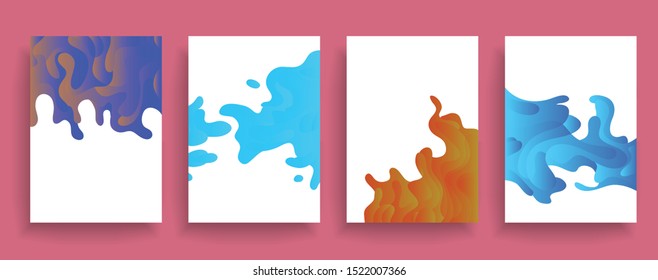 Template brochures, flyers, business presentations. Modern flat line style, layout in A4 size. Trendy abstract background. Geometric science or technology pattern. Graphic design
