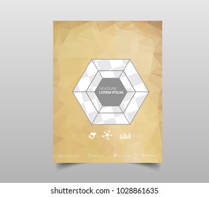 Template for Brochures, Flyers, Posters, Covers or Web Design. Abstract Modern Background with Triangular 