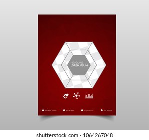 Template for Brochures, Flyers, Posters, Covers or Web Design. Abstract Modern Background with Triangular 