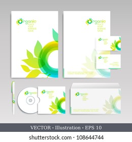 Template for Business artworks.  Bio style. Vector Illustration.