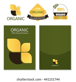Template for Business artworks. Nature. Brochure Organic and label Vector/Illustration