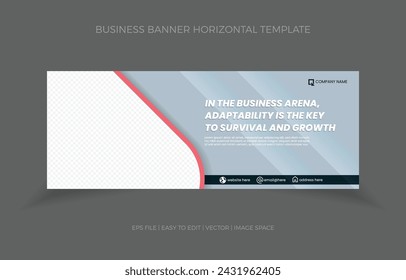 template business banner horizontal concepts. vector abstract background design.