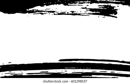 Template for business card, banner, poster, flyer, notebook, invitation with modern hand drawn ink grunge textures. Vector illustration for your design.