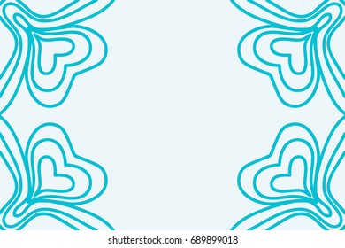 template for Business Card. Decorative elements. Ornamental floral mandala pattern. vector illustration. Arabic, Indian, Turkish, Ottoman motifs. blue color