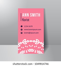 Template business card for florist