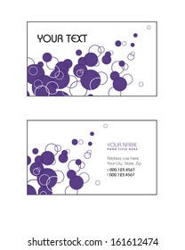 Template for Business Card. Front and Back.