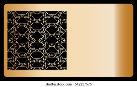 template business card with geometrical ornament. vector illustration