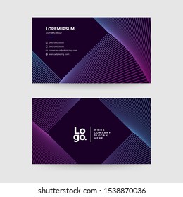 Template business card. Graphic design modern style branding mockup icon, name and channel for easy editing. Vector illustrations. 