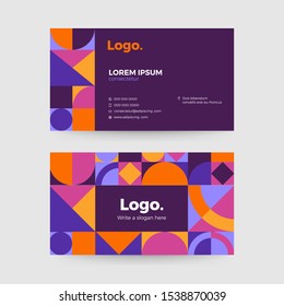 Template business card. Graphic design modern style branding mockup icon, name and channel for easy editing. Vector illustrations. 