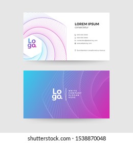 Template business card. Graphic design modern style branding mockup icon, name and channel for easy editing. Vector illustrations. 