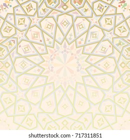 Template for Business card, invitation. Vector illustration. Morocco, Arabic, Indian, Turkish, Ottoman motifs.