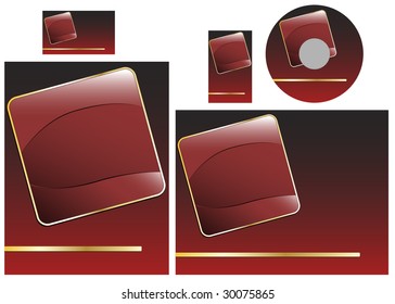 Template for business card, letter and cd. Add your logo and text
