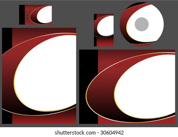 Template for business card, letter and cd. Add your logo and text