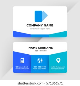 Template of business card for sport club, judge, trainer services  company with blue penalty card vector with elements of phone contacts, location, web icons on cyan ground