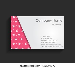 Template for Business Card Vector Illustration