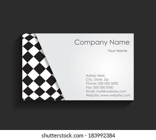 Template for Business Card Vector Illustration
