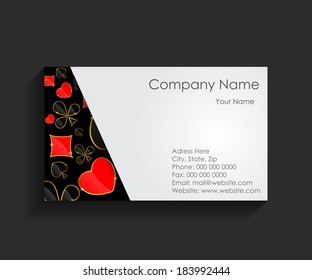 Template for Business Card Vector Illustration