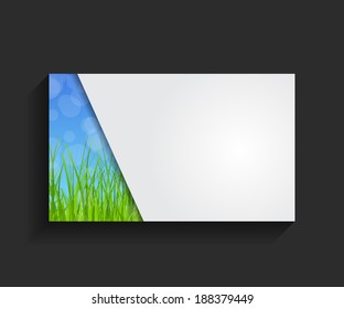 Template for Business Card Vector Illustration