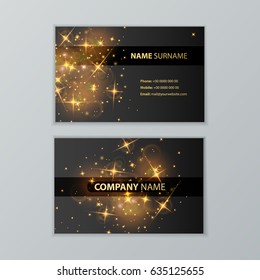 Template of business cards with abstract colorful design