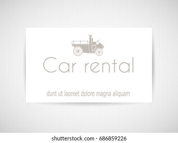 Template of business cards for car hire, motor sales and for creative presentation