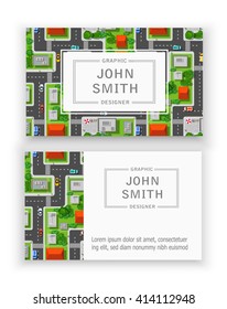 Template business cards for design of a repeating pattern