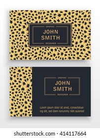 Template business cards for design of a repeating pattern