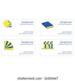 Template for business cards with reading theme