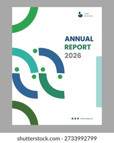 Template business cover geometric design annual report 2026-04