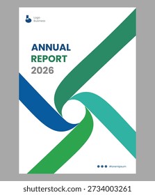 Template business cover geometric design annual report 2026
