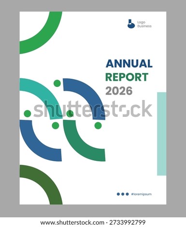 Template business cover geometric design annual report 2026-04