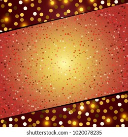 Template for business greeting offer card. Shining frame. Vector illustration