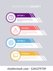 Template for business infographic. Can be used for workflow layout, banner, diagram, number options, step up options, web design. EPS10
