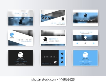Template business information cards. Concept corporate layout paper, simple style  background. 