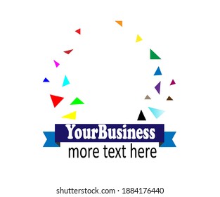 Template for a business logo with a tiny little triangle.
