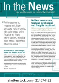 Template for business or non-profit organization newsletter 