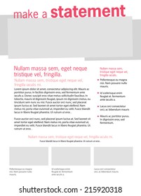 Template for business or non-profit organization newsletter 