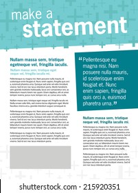Template for business or non-profit organization newsletter 