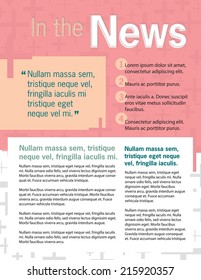 Template for business or non-profit organization newsletter 
