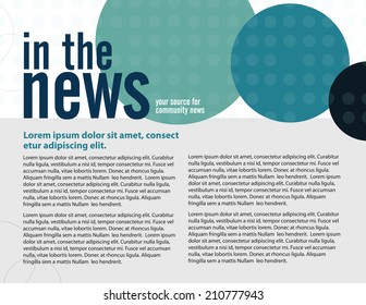 Template for business or non-profit organization page layout 