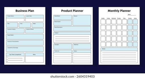 template business plan, business report