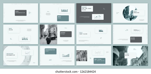 Template for business presentations. Gray slate and Greyish blue elements on a light background. Presentation slide, flyer leaflet, brochure cover, report, marketing and banner